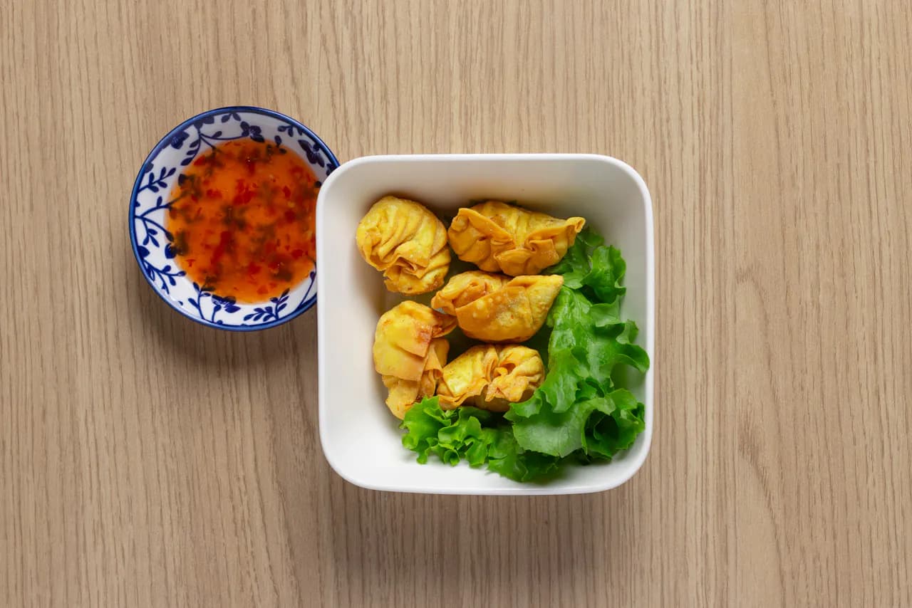 Raviolis frits aux crevettes